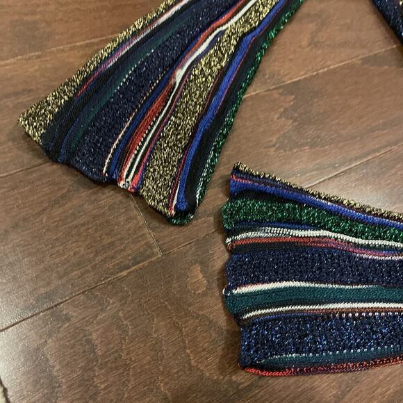 MISSONI Long Cardigan Duster Metallic Sweater IT38 Open Front Striped Italy NEW - Picture 12 of 12